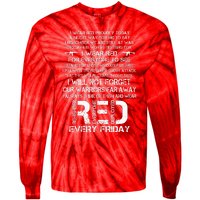 Red Friday Remember The Deployed Military Troops Poem Tie-Dye Long Sleeve Shirt