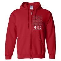 Red Friday Remember The Deployed Military Troops Poem Full Zip Hoodie