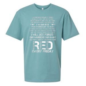 Red Friday Remember The Deployed Military Troops Poem Sueded Cloud Jersey T-Shirt