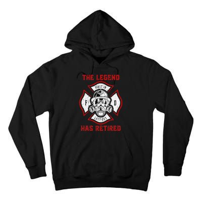 Retired Fireman Retirement Proud Firefighter Tall Hoodie