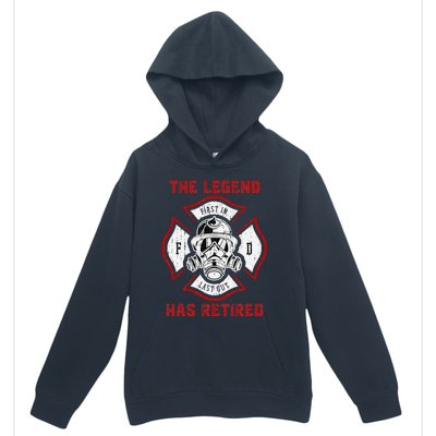 Retired Fireman Retirement Proud Firefighter Urban Pullover Hoodie