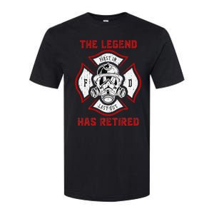 Retired Fireman Retirement Proud Firefighter Softstyle CVC T-Shirt