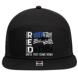 Red Friday Remember Everyone Deployed Until Come 7 Panel Mesh Trucker Snapback Hat