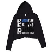 Red Friday Remember Everyone Deployed Until Come Crop Fleece Hoodie