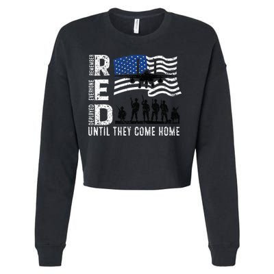 Red Friday Remember Everyone Deployed Until Come Cropped Pullover Crew