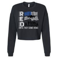 Red Friday Remember Everyone Deployed Until Come Cropped Pullover Crew