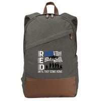 Red Friday Remember Everyone Deployed Until Come Cotton Canvas Backpack