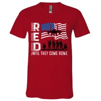 Red Friday Remember Everyone Deployed Until Come V-Neck T-Shirt