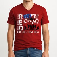 Red Friday Remember Everyone Deployed Until Come V-Neck T-Shirt