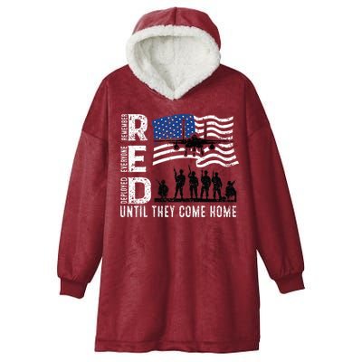 Red Friday Remember Everyone Deployed Until Come Hooded Wearable Blanket