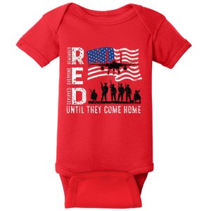 Red Friday Remember Everyone Deployed Until Come Baby Bodysuit