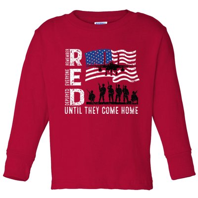 Red Friday Remember Everyone Deployed Until Come Toddler Long Sleeve Shirt