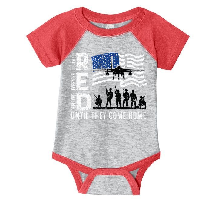 Red Friday Remember Everyone Deployed Until Come Infant Baby Jersey Bodysuit
