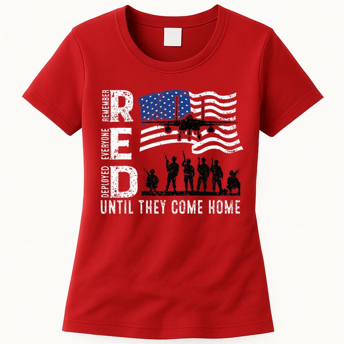 Red Friday Remember Everyone Deployed Until Come Womens T-Shirt