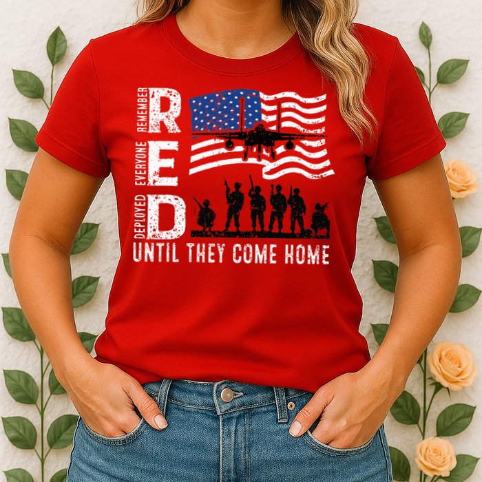 Red Friday Remember Everyone Deployed Until Come Womens T-Shirt
