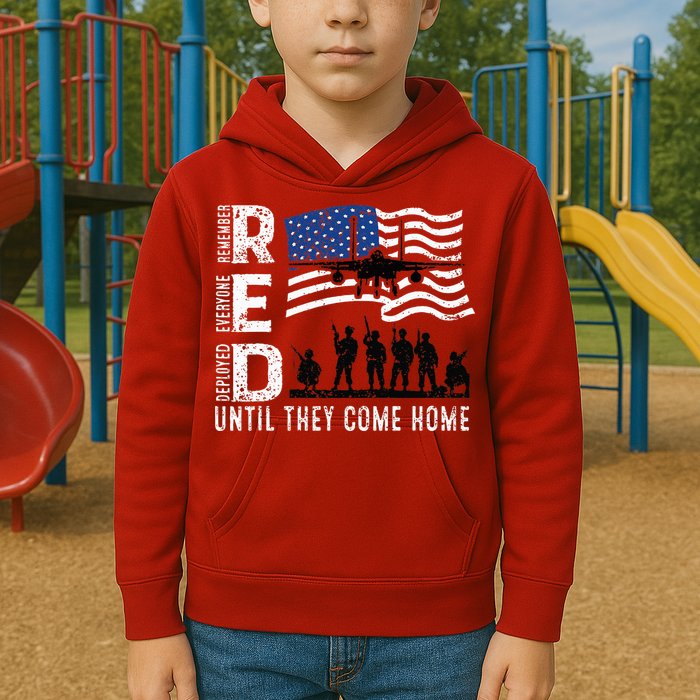 Red Friday Remember Everyone Deployed Until Come Kids Hoodie