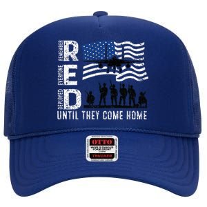 Red Friday Remember Everyone Deployed Until Come High Crown Mesh Back Trucker Hat