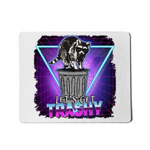 Raccoon Funny Retro Lets Get Trashy 70s 80s Style Geschenk Mousepad