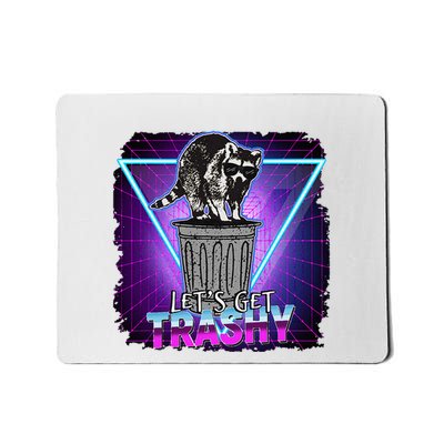 Raccoon Funny Retro Lets Get Trashy 70s 80s Style Geschenk Mousepad