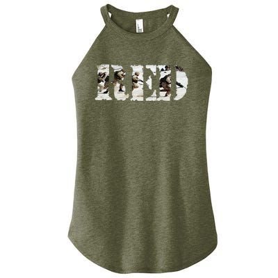 RED Friday Remember Everyone Deployed U.S. Soldiers Women’s Perfect Tri Rocker Tank