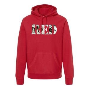 RED Friday Remember Everyone Deployed U.S. Soldiers Premium Hoodie