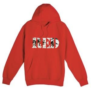 RED Friday Remember Everyone Deployed U.S. Soldiers Premium Pullover Hoodie