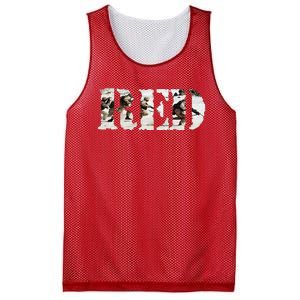 RED Friday Remember Everyone Deployed U.S. Soldiers Mesh Reversible Basketball Jersey Tank