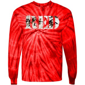 RED Friday Remember Everyone Deployed U.S. Soldiers Tie-Dye Long Sleeve Shirt