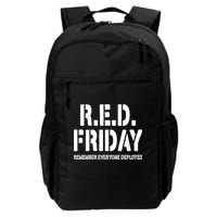 RED Friday Remember Everyone Deployed Backpack