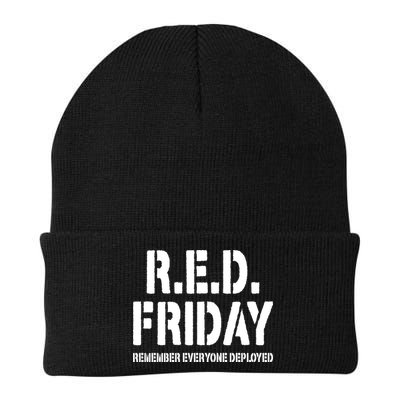RED Friday Remember Everyone Deployed Beanie