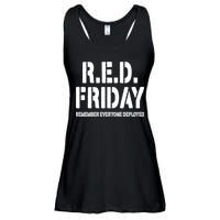 RED Friday Remember Everyone Deployed Ladies Essential Flowy Tank
