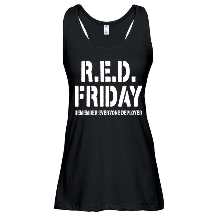 RED Friday Remember Everyone Deployed Ladies Essential Flowy Tank