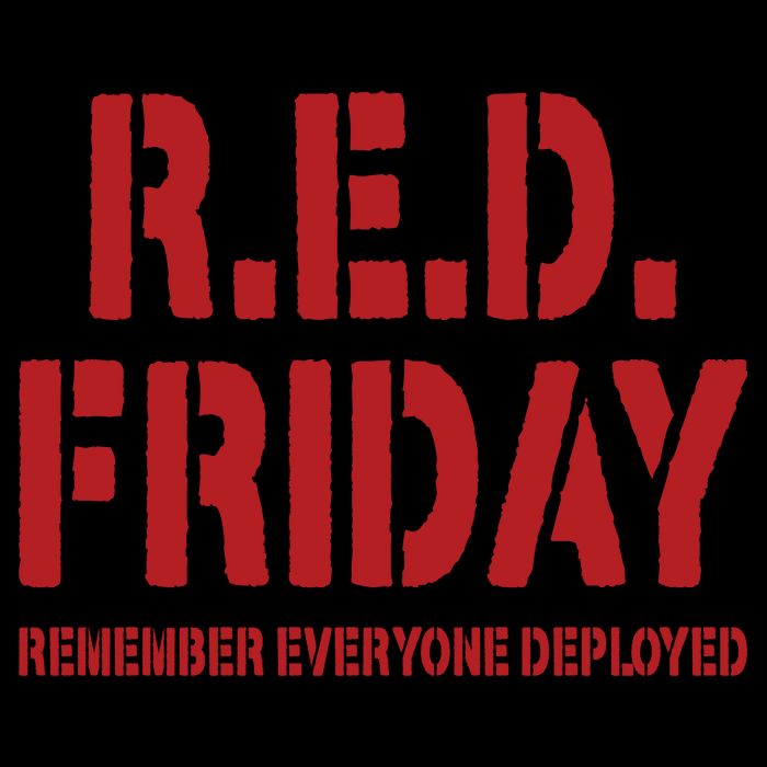 RED Friday Remember Everyone Deployed 16oz Travel Tumbler