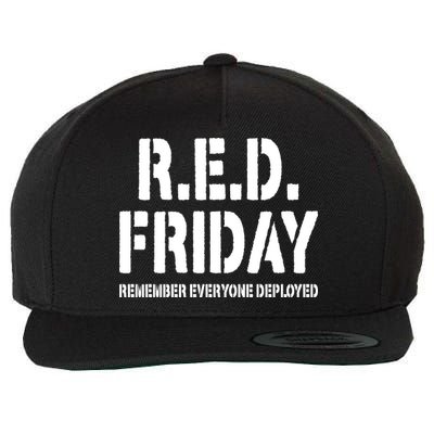 RED Friday Remember Everyone Deployed Wool Snapback Cap