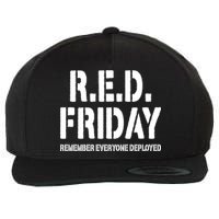 RED Friday Remember Everyone Deployed Wool Snapback Cap