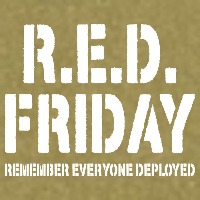 RED Friday Remember Everyone Deployed Garment-Dyed Women's Muscle Tee