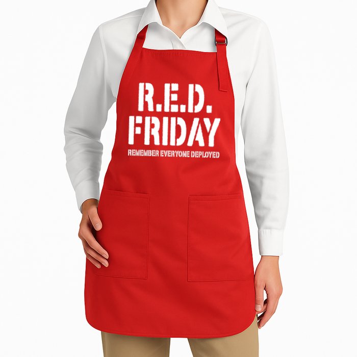 RED Friday Remember Everyone Deployed Apron