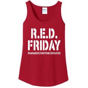 RED Friday Remember Everyone Deployed Ladies Essential Tank