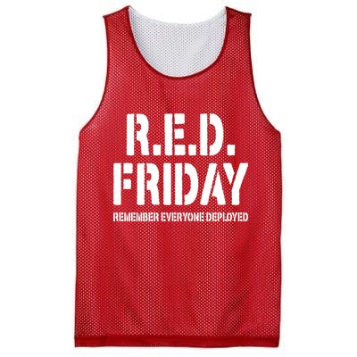 RED Friday Remember Everyone Deployed Mesh Reversible Basketball Jersey Tank