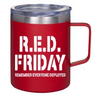 RED Friday Remember Everyone Deployed 12oz Stainless Steel Coffee Mug
