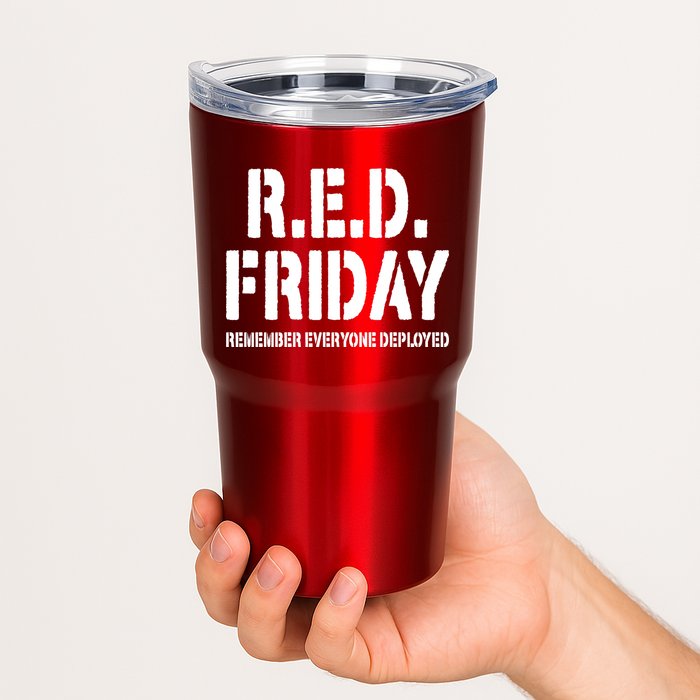 RED Friday Remember Everyone Deployed Tumbler