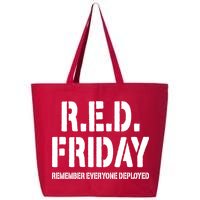 RED Friday Remember Everyone Deployed 25L Jumbo Tote