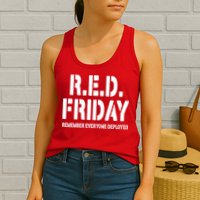 RED Friday Remember Everyone Deployed Womens Tank Top