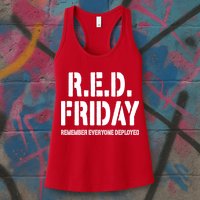 RED Friday Remember Everyone Deployed Womens Tank Top