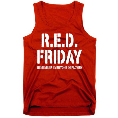 RED Friday Remember Everyone Deployed Tank Top