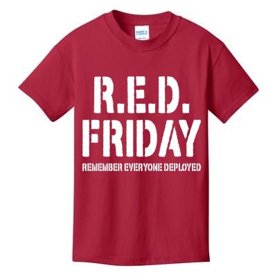 RED Friday Remember Everyone Deployed Kids T-Shirt