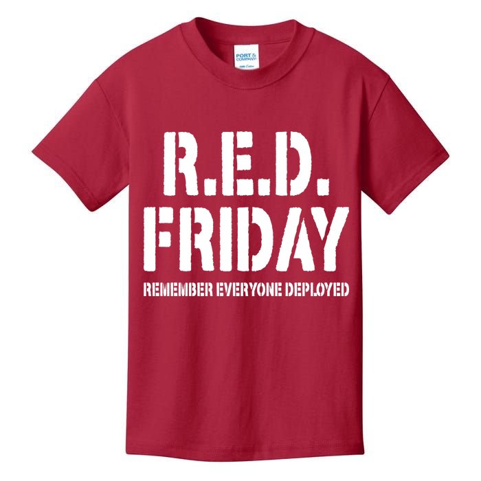 RED Friday Remember Everyone Deployed Kids T-Shirt