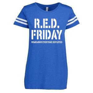 RED Friday Remember Everyone Deployed Enza Ladies Jersey Football T-Shirt