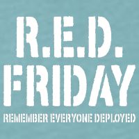 RED Friday Remember Everyone Deployed Sueded Cloud Jersey T-Shirt