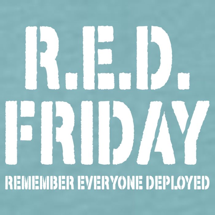 RED Friday Remember Everyone Deployed Sueded Cloud Jersey T-Shirt